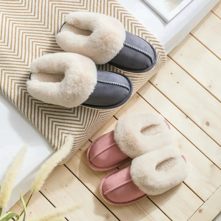 Thick Sole Velvet Slippers for Men and Women – Cozy &amp; Non-Slip Comfort