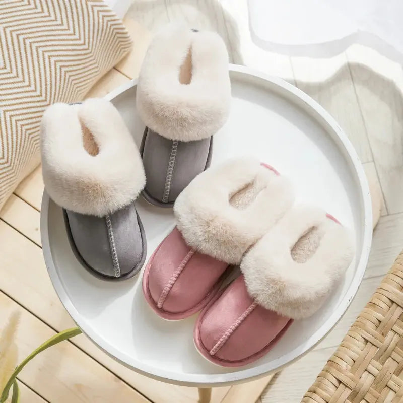 Thick Sole Velvet Slippers for Men and Women – Cozy &amp; Non-Slip Comfort