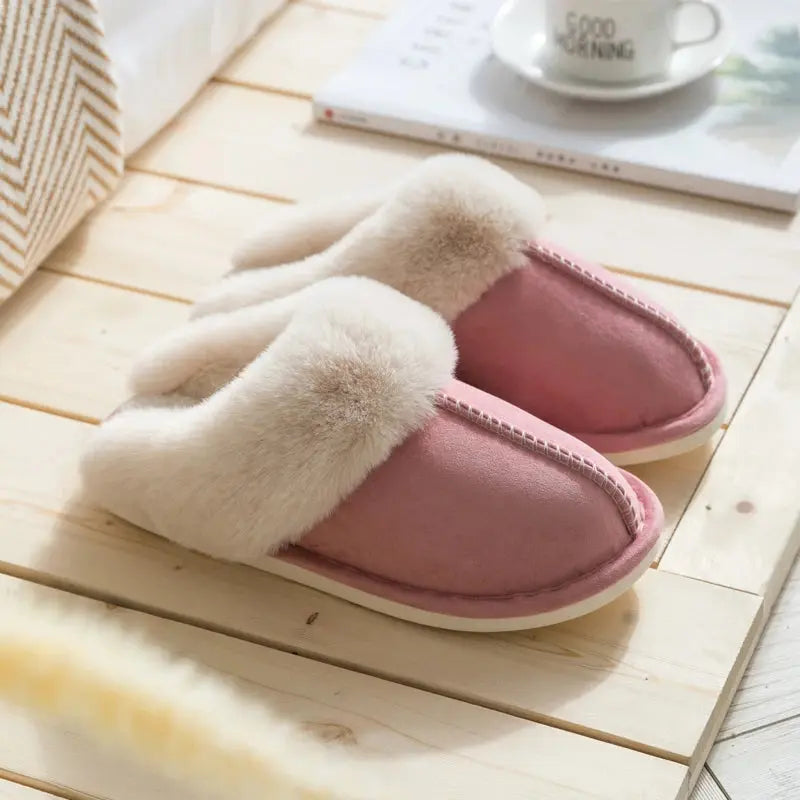 Thick Sole Velvet Slippers for Men and Women – Cozy &amp; Non-Slip Comfort