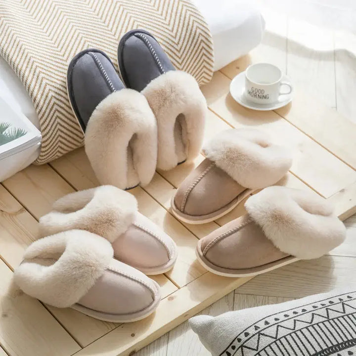 Thick Sole Velvet Slippers for Men and Women – Cozy &amp; Non-Slip Comfort