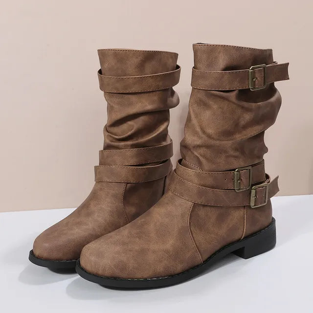 Slouch Mid-Calf Boots for Women – Effortlessly Chic &amp; Comfortable