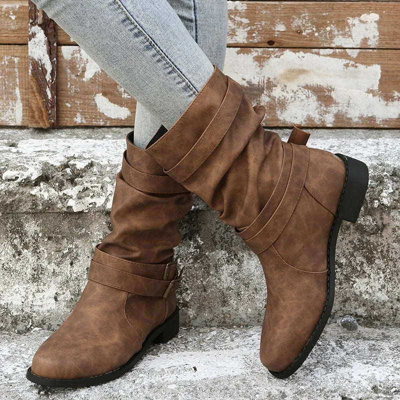 Slouch Mid-Calf Boots for Women – Effortlessly Chic &amp; Comfortable