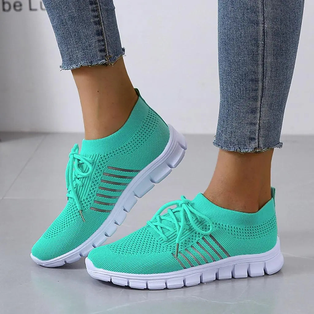 Breathable Knit Sneakers for Women – Lightweight &amp; Comfortable