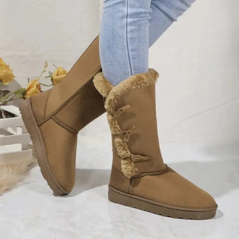 Classic Plush Snow Boots for Women – Warm &amp; Cozy Winter Footwear