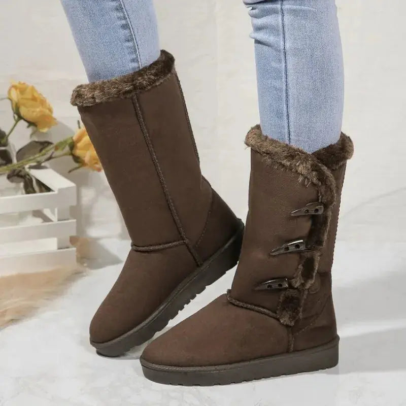 Classic Plush Snow Boots for Women – Warm &amp; Cozy Winter Footwear