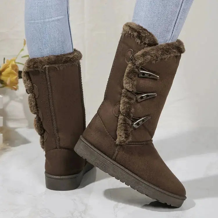Classic Plush Snow Boots for Women – Warm &amp; Cozy Winter Footwear