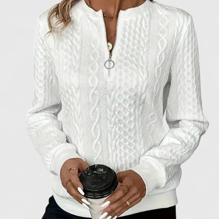 Women's Sweater | Zip Detail & Breathable Comfort 1