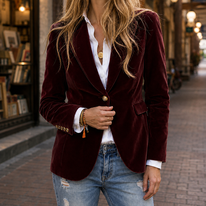 Blazer Donna Elegante | Vestibilità Slim con Revers Classico 4