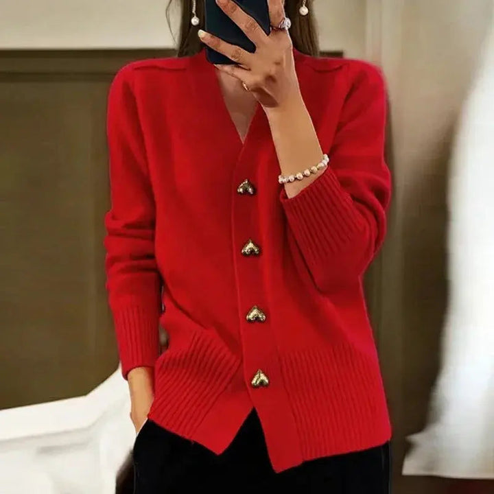 V-Neck Cardigan Sweater for Women – Stylish &amp; Cozy Layering Piece 0