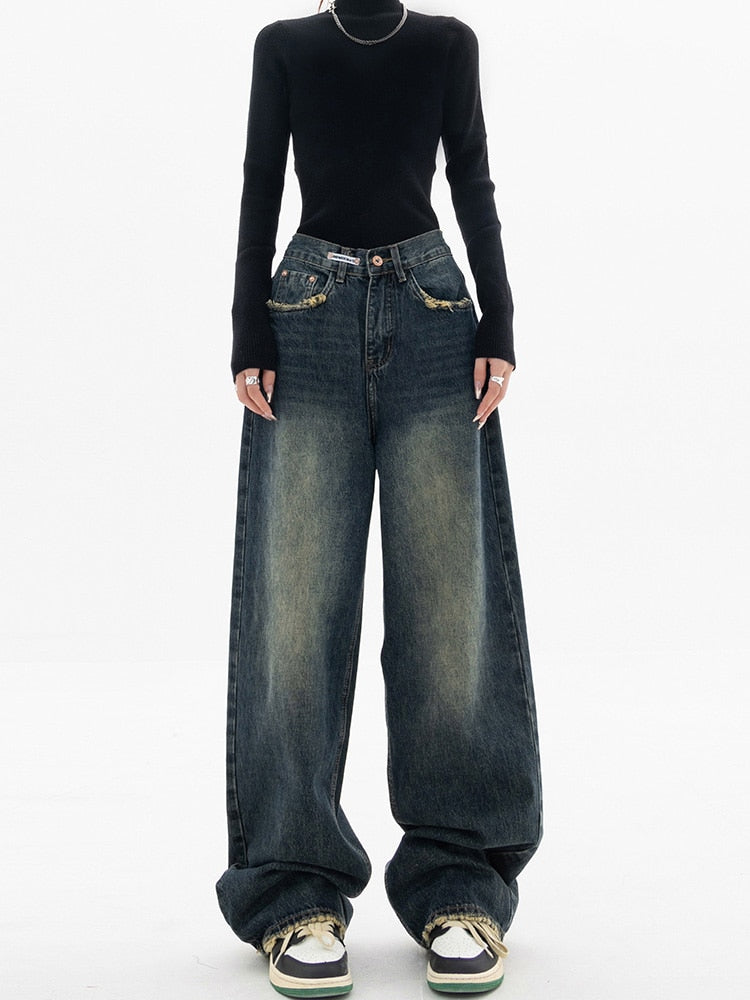 Patricia | Women’s Trendy High-Waisted Wide-Leg Jeans Caliboot