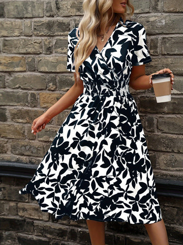 Yanessa - Elegante Vestito Midi con Stampa Floreale 0
