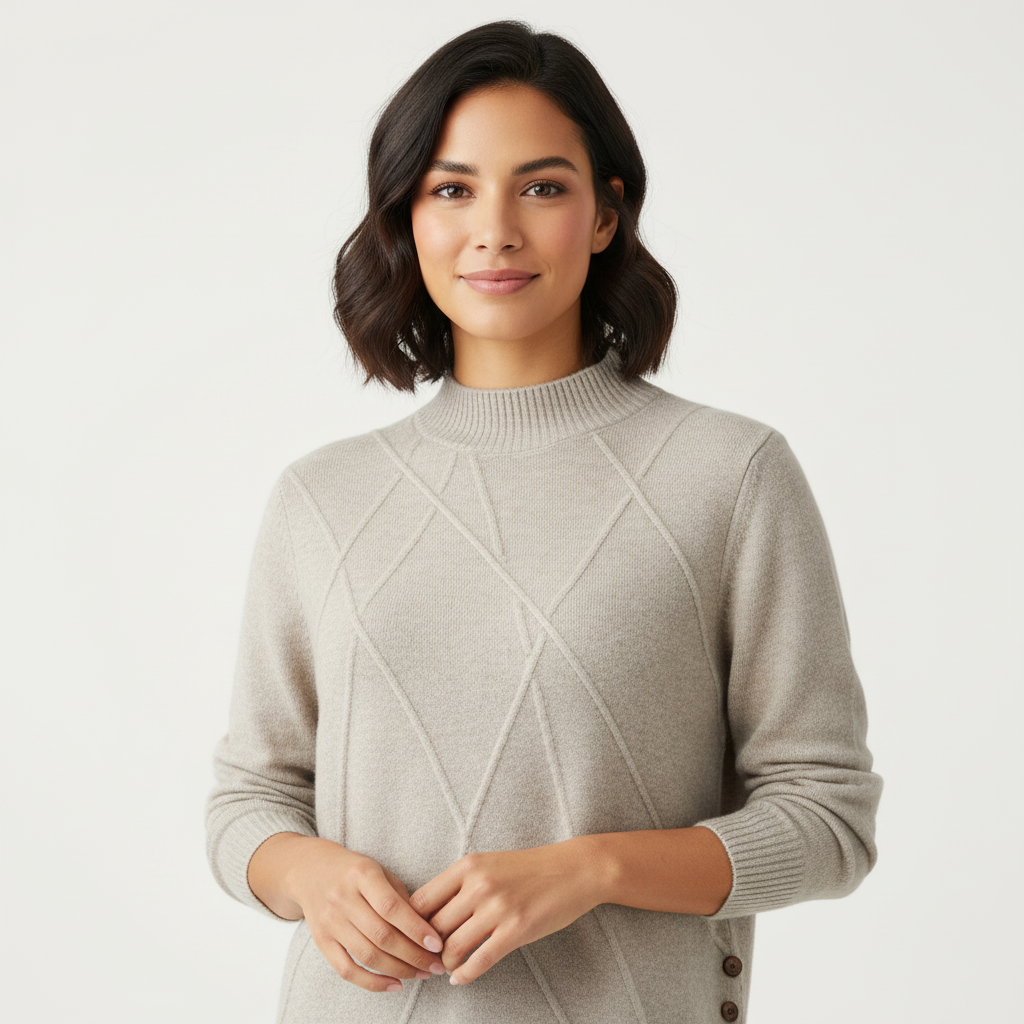 Dames Trui – Zacht Gebreid Model met Comfortabele Pasvorm Blauw / S - AIDA LENA