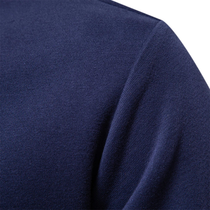 Close-up of shoulder seam and fabric texture