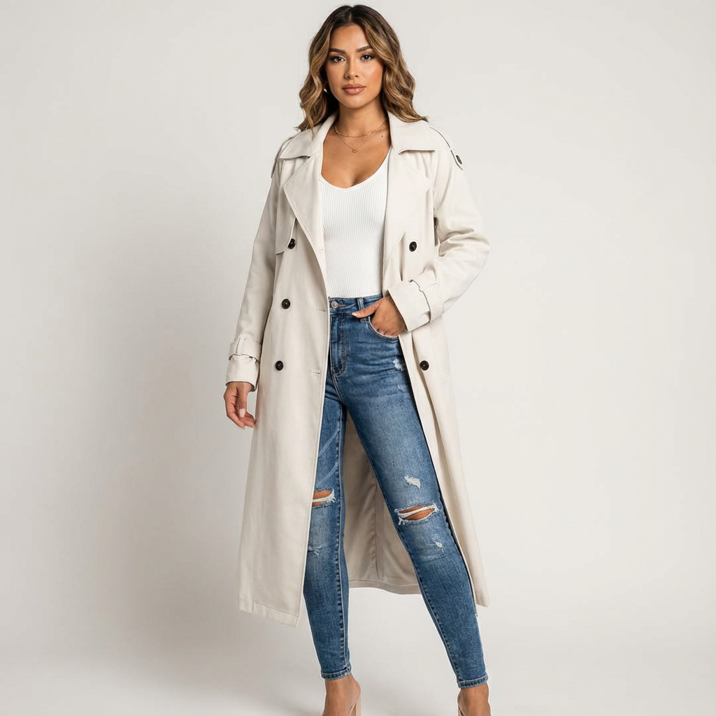 Trench Donna Lungo | Vestibilità Dritta e Comoda 6