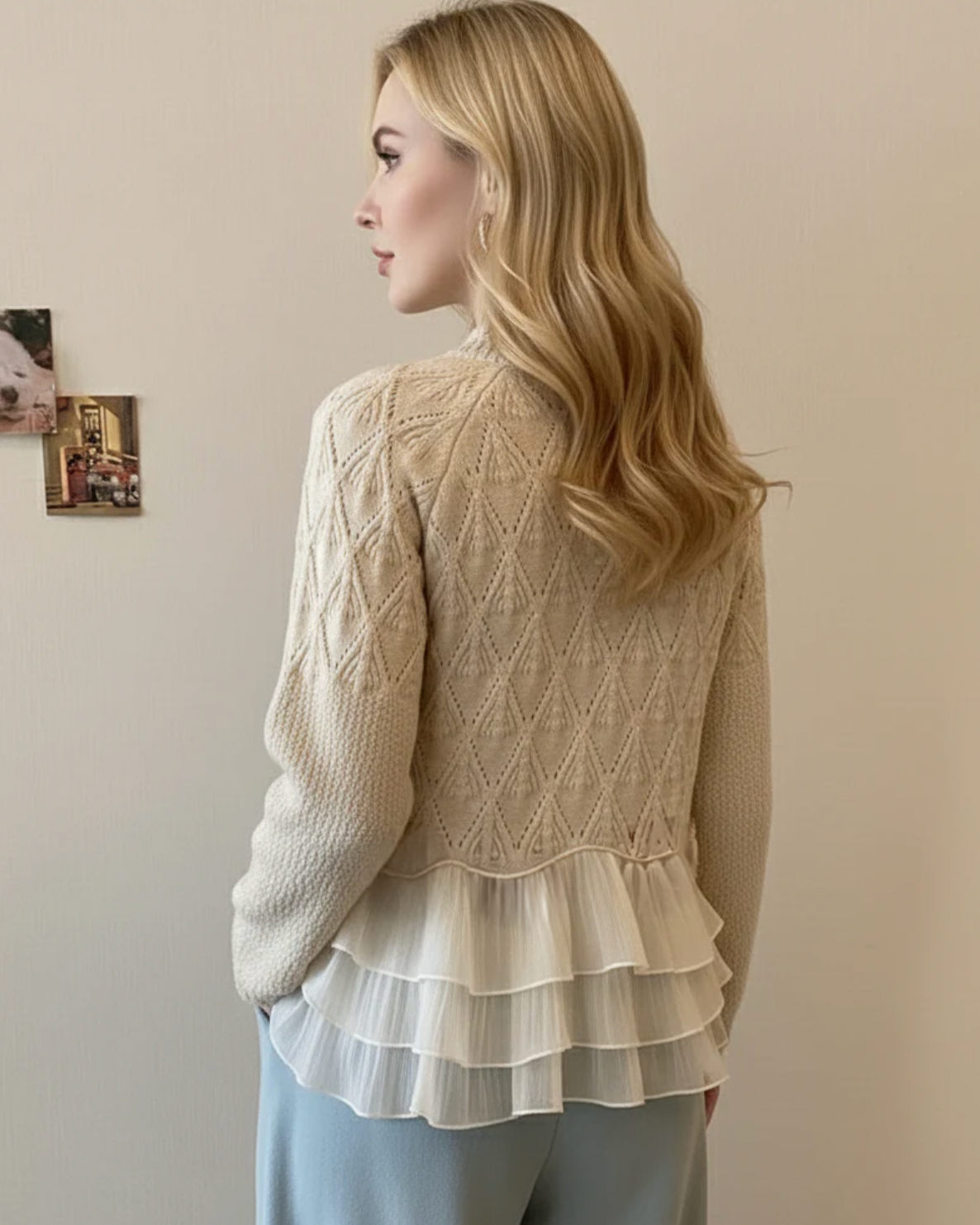 Cardigan Oversize Donna | Con Rouches e Vestibilità Rilassata 2
