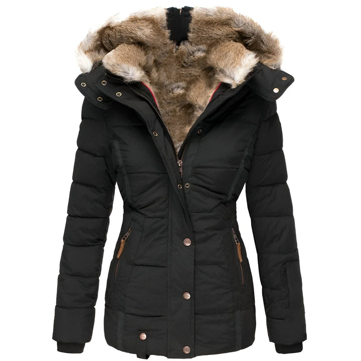 Gabrielle | Women’s Winter Puffer Jacket with Fur Hood Caliboot