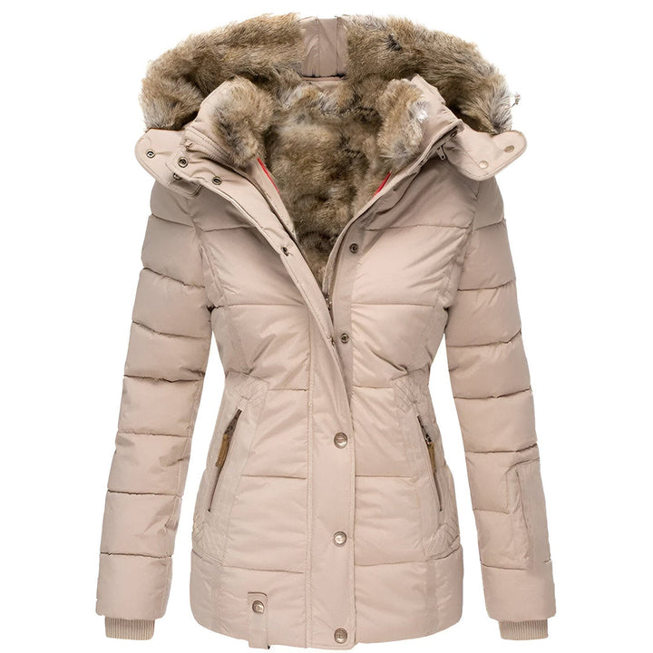 Gabrielle | Women’s Winter Puffer Jacket with Fur Hood Caliboot