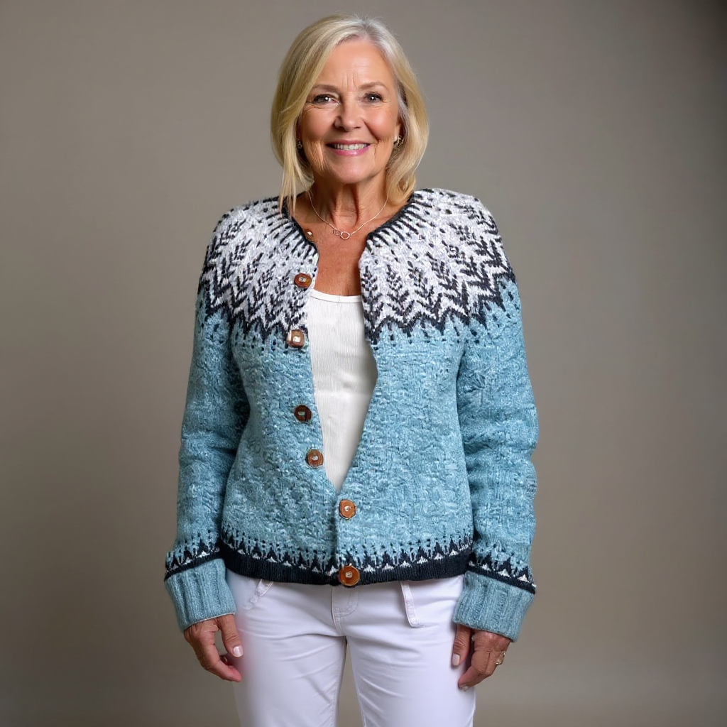 Cardigan Donna Vintage | Motivi Nordici e Calore Avvolgente 1