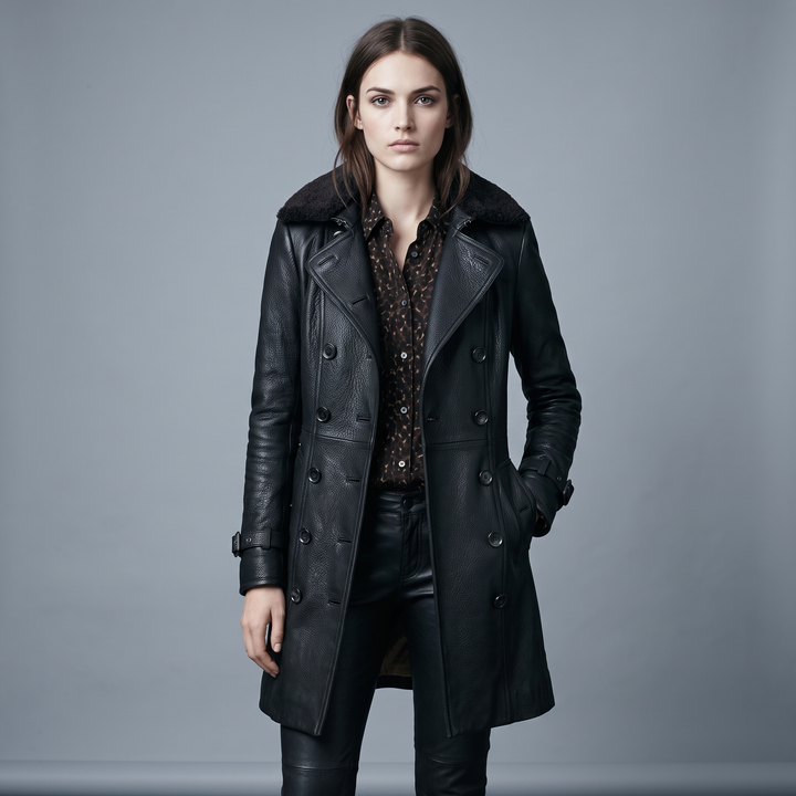 Giacca Donna | Collo in Shearling e Doppio Petto 1