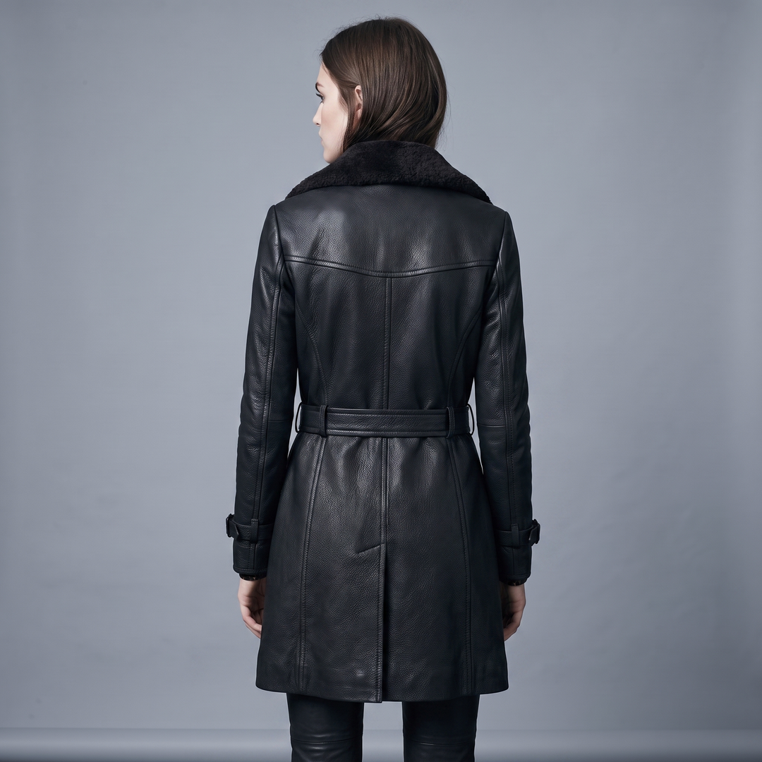 Giacca Donna | Collo in Shearling e Doppio Petto 2