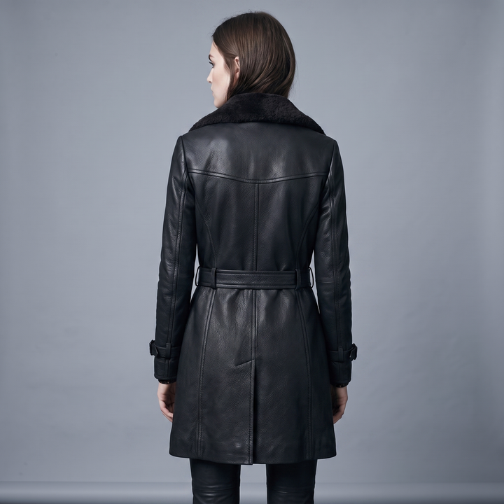Giacca Donna | Collo in Shearling e Doppio Petto 2