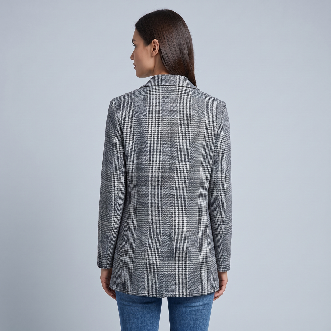 Blazer Donna a Quadri | Silhouette Classica ed Elegante 2