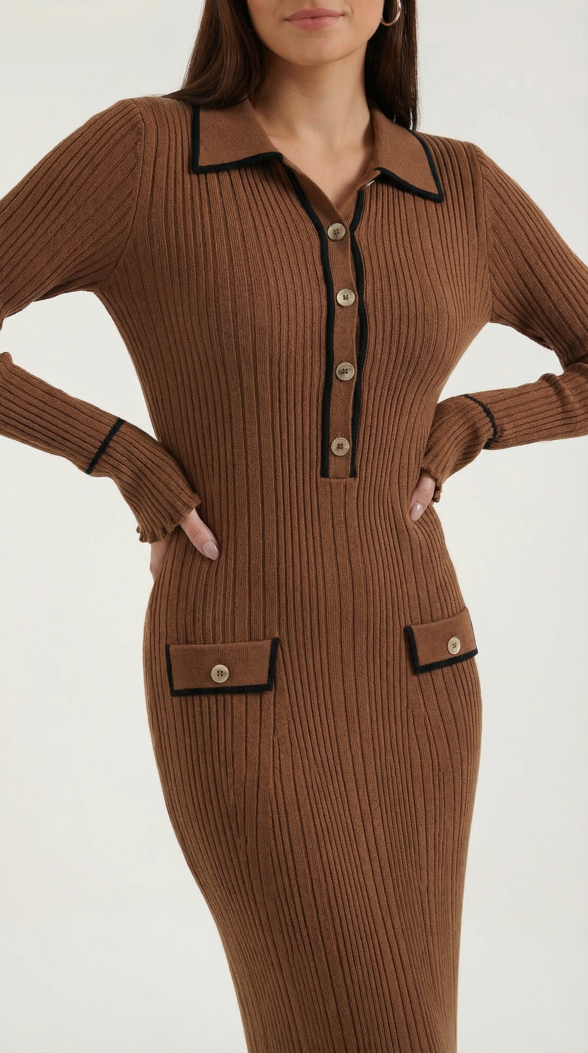 Abito Lungo Donna in Maglia | Aderente e Rétro 13